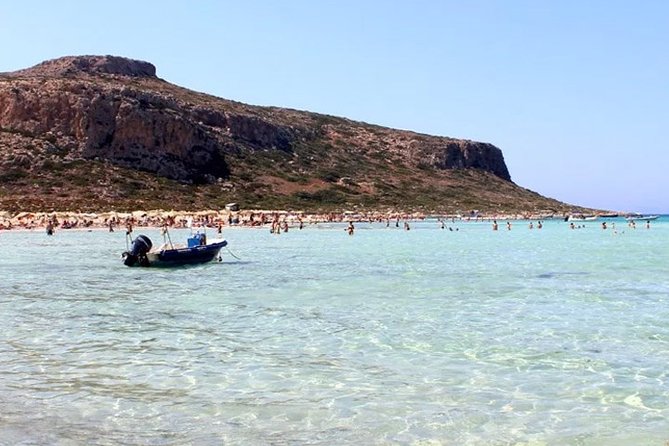 Panoramic views of the Cretan coast from the Gramvousa boat